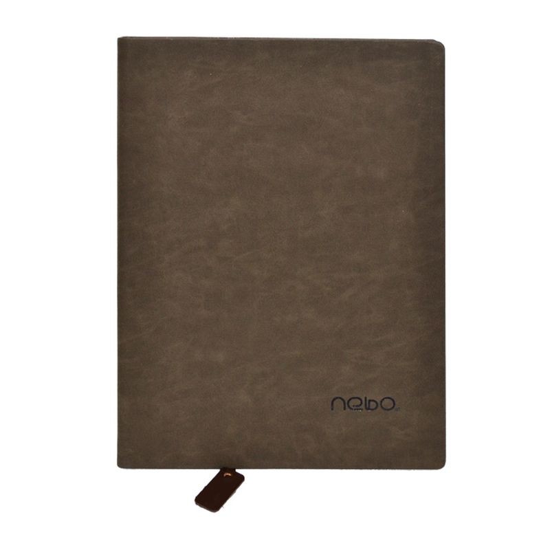 Agenda nedatata A4, 100 pagini, semn de carte inclus, coperta buretata Maro inchis - imagine 4